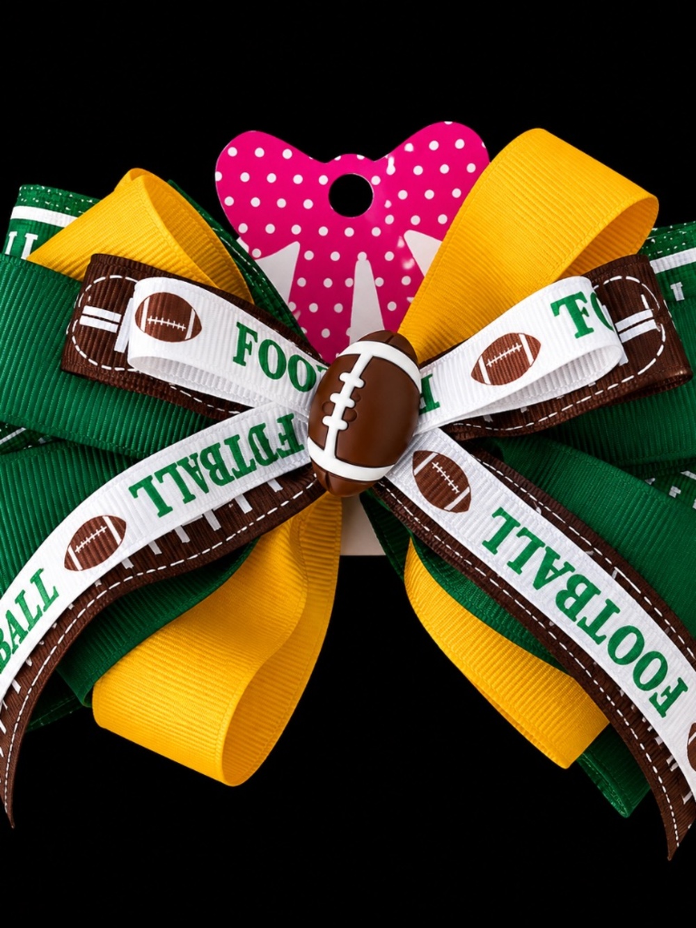 Football Inspired Hair Bow